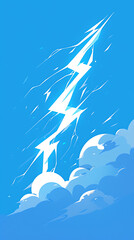 Poster - simple lightning cartoon style elements