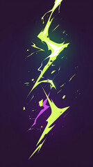 Poster - simple lightning cartoon style elements