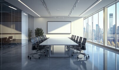 Wall Mural - Modern Boardroom Meeting.