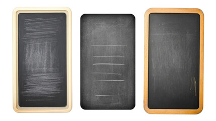Poster - Three Isolated School Blackboards on a Blank Background Generative AI