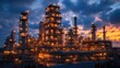 © izzuddin - Industrial Refinery at Sunset with Natural Light Effects