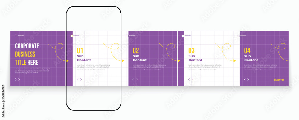 Social media banner frame or social media carousel template or media ...