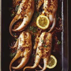 Sticker - Squid with lemon grill