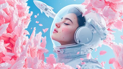 Poster - A group of astronauts exploring a foreign planet with alien landscapes and futuristic spacecraft in the background, symbolizing the human desire for exploration and the pursuit of knowledge beyond