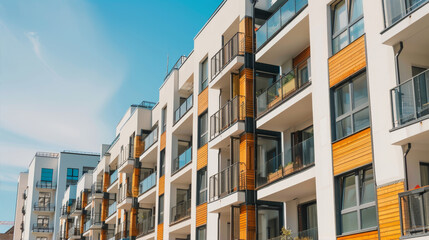 Modern new residential apartment building