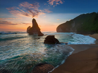 Wall Mural - sunset on the beach