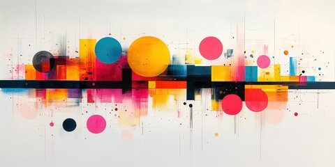 Poster - Vibrant Abstract Contemporary Art Collage Design