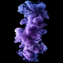 Poster - Create stunning visuals with isolated ink drop in water effect against dark gradient background