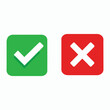 © ARTIST LAB - tick and cross button set in green and red check design for user interface