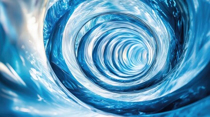 Leinwandbilder - A mesmerizing tunnel represents the idea of a vortex, drawing viewers into its captivating depths with its hypnotic spirals and design, perfect for a photo with generous copy space.