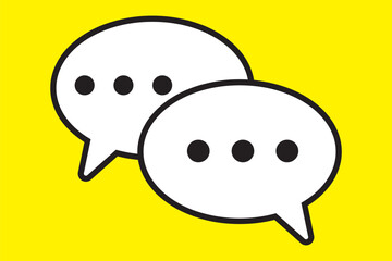 Wall Mural - set of chat message bubbles vector icon. communication icons. talk bubble, dialog. web icon set. onl