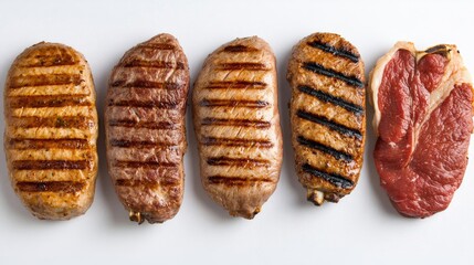 Poster - Grilled Meats Resting on an Outdoor Grill at a Summer Barbecue Generative AI