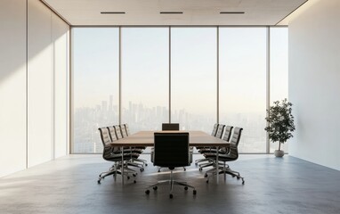 Wall Mural - Meeting Room City View.