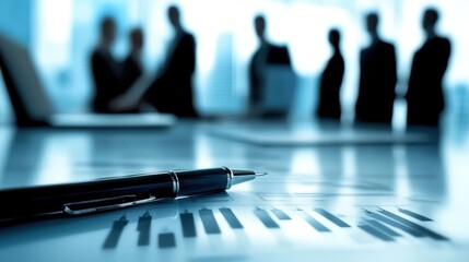 Poster - Business leaders analyze market trends with data insights