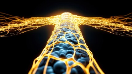 Fototapete - Explore the intricacies of neural networks through stunning visualizations