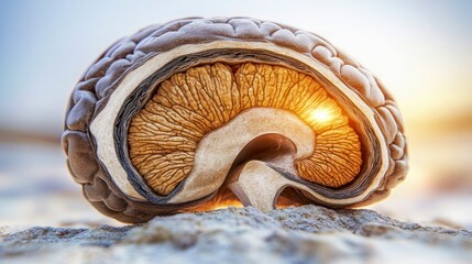 Aufkleber - Explore the intricacies of the human brain structure in stunning detail