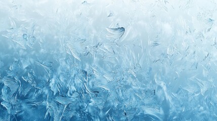 Poster - Detailed close-up of textured ice with varying shades of blue, showcasing intricate patterns and crystal formations.