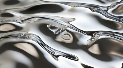 Poster - Close-up of shimmering, reflective water surface creating a dynamic flow pattern.