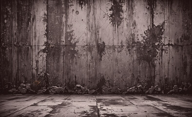 Poster - Wall with graffiti and paint splatters