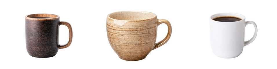 Poster - An illustration of a coffee cup in watercolor on a transparent background