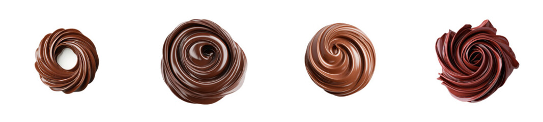 Poster - On a transparent background, chocolate butter is isolated