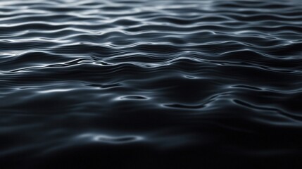 Poster - Close-up of dark rippling water, creating a serene and tranquil atmosphere with subtle reflections.