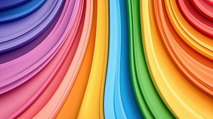 Aufkleber - Colorful waves of plastic create vibrant visuals