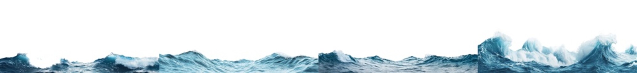 Poster - Isolated water surface with sea bottom on transparent background