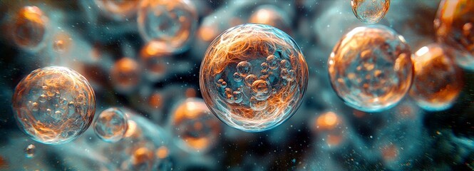 Poster - Abstract Bubbles in Colorful Artistic Background