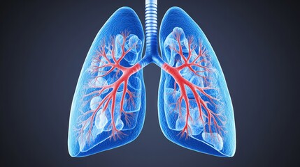 Aufkleber - Explore the structure and function of human lungs in detail