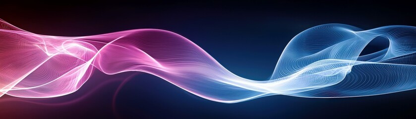 Poster - Abstract 3D Wave Design in Vibrant Colors