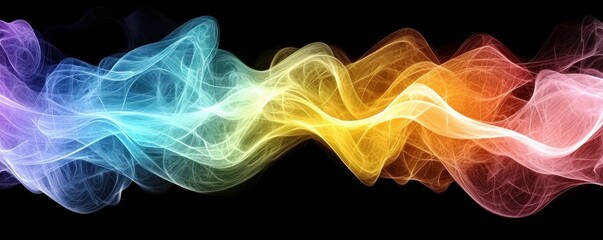 Poster - Stunning 3D Colorful Abstract Wave Design