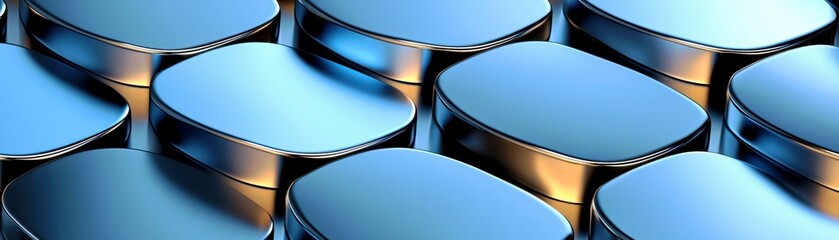 Poster - Abstract Modern Metallic Surface Patterns