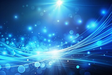 Poster - Abstract Blue Digital Background with Light Effects Creating a Serene and Modern Atmosphere, Perfect for Technology, Business, or Creative Projects Featuring Copy Space for Text Overlay