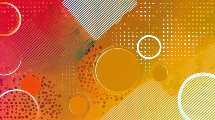 Poster - Vibrant Geometric Gradient with Dynamic Shapes