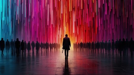 Fototapete - Explore the vibrant world of abstract art in modern cityscapes