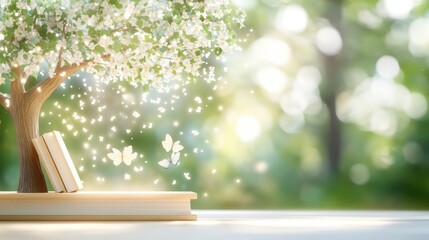 Poster - Blossoming tree inspires transformation through nature and knowledge