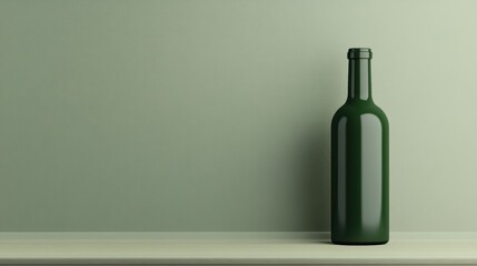Aufkleber - Explore the beauty of a green bottle in minimalist design