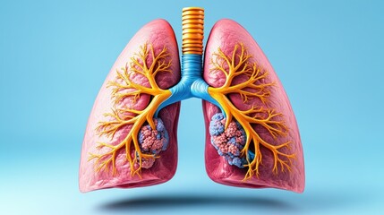 Aufkleber - Explore the anatomy of lungs and their functions in human health