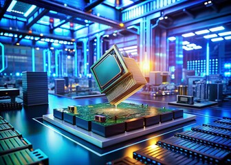 Poster - A Cutting-Edge Computer Chip in a State-of-the-Art Electronics Lab with Automated Production Systems and Advanced Technology Infrastructure