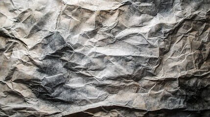 Poster - Abstract Crumpled Texture of Dark Paper Surface