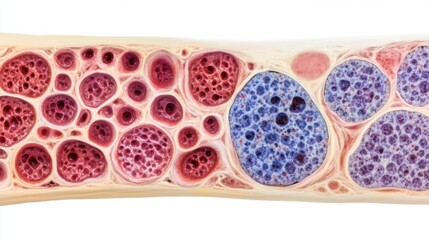 Poster - explore the complex structure of bone tissue with detailed microphotography