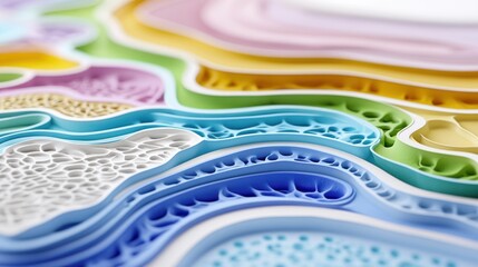 Aufkleber - explore the intricate layers of colorful paper art