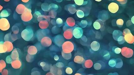Poster - Subtle bokeh circles in muted colors, scattered across a dark background, creating a calming and sophisticated abstract composition.