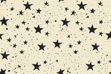 Poster - Simple Seamless Star Pattern on Light Background
