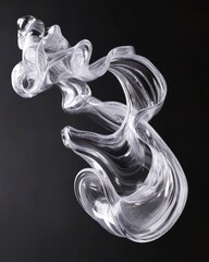 Poster - Elegant Transparent Liquid Wave Formation