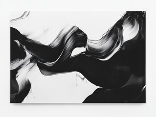 Poster - Abstract Black and White Artistic Design for Poster