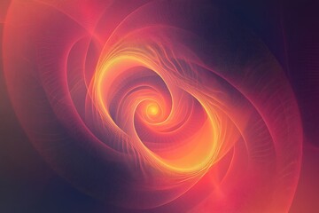 Poster - Abstract Spiral Flowing in Warm Colors