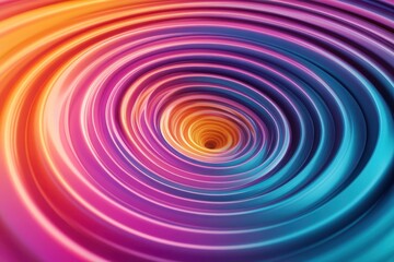 Poster - Vibrant Spiral Design with Concentric Patterns