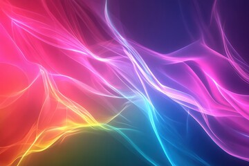 Poster - Neon Soft Blend of Colors in Abstract Background